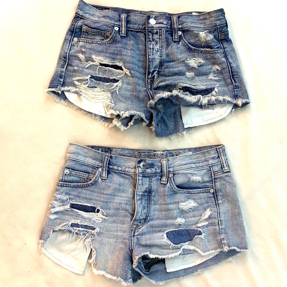 Light & Dark American Eagle shorts